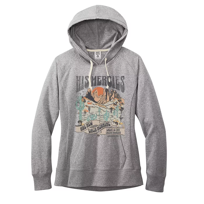 Retro His Mercies Are New Every Morning Bible Christian Women's Fleece Hoodie