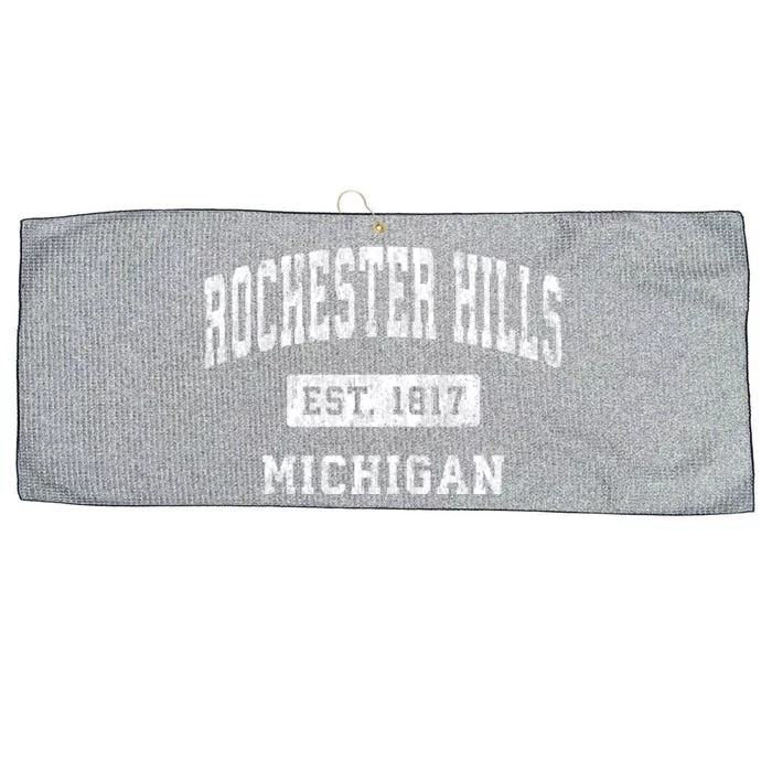 Rochester Hills Michigan Mi Vintage Established Sports Large Microfiber Waffle Golf Towel