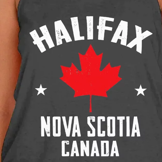 retro Halifax nova scotia canada flag Women's Knotted Racerback Tank