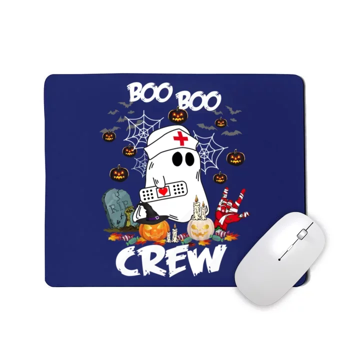 Retro Halloween Nursing RN Boo Boo Crew Ghost Nurse Mousepad