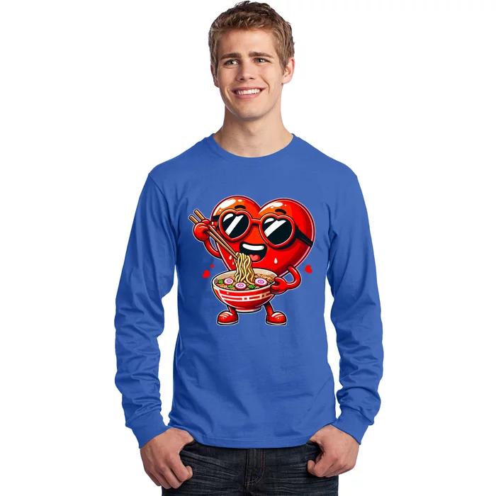 Ramen Heart Noodles Cute ValentineS Day Long Sleeve Shirt