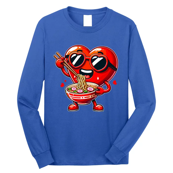 Ramen Heart Noodles Cute ValentineS Day Long Sleeve Shirt