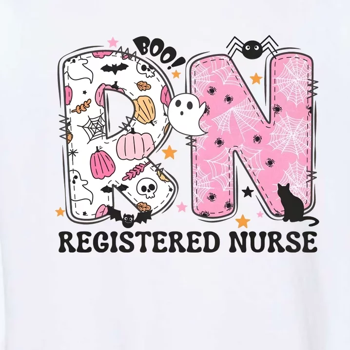 Rn Halloween Nurse Health Care Halloween Ghoul Garment-Dyed Sweatshirt