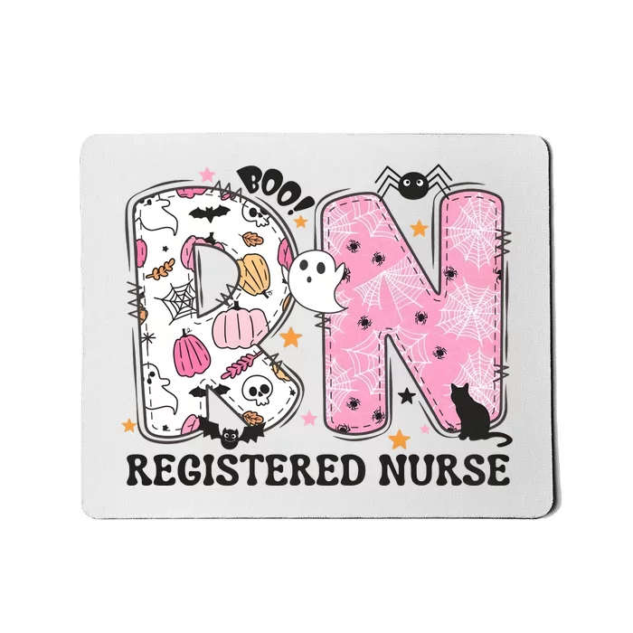 Rn Halloween Nurse Health Care Halloween Ghoul Mousepad