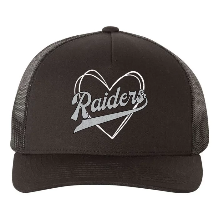 Raiders Heart Name Vintage Retro Gift Boy Girl Yupoong Adult 5-Panel Trucker Hat