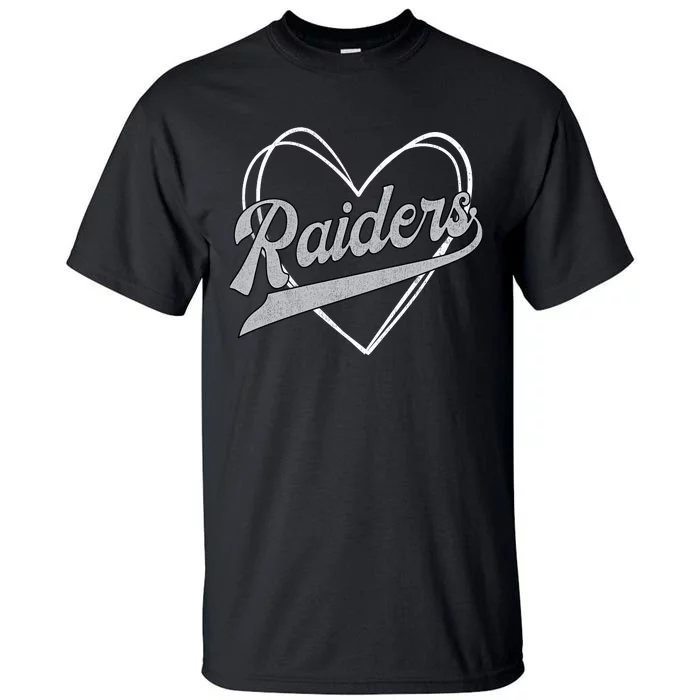 Raiders Heart Name Vintage Retro Gift Boy Girl Tall T-Shirt