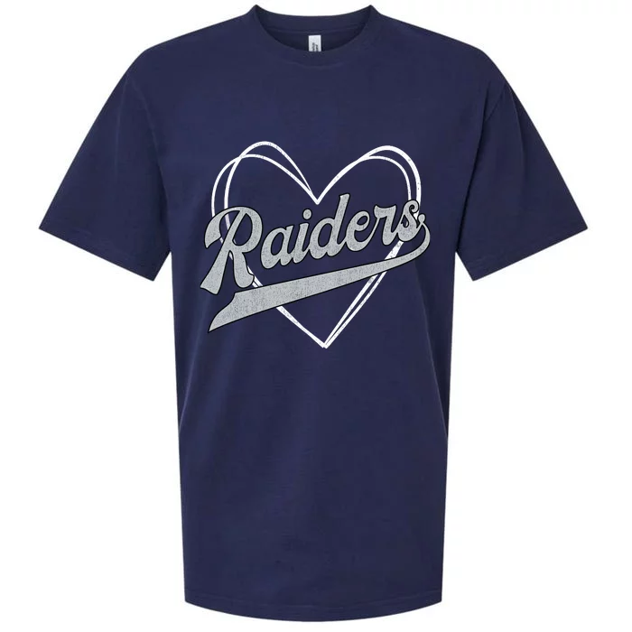 Raiders Heart Name Vintage Retro Gift Boy Girl Sueded Cloud Jersey T-Shirt