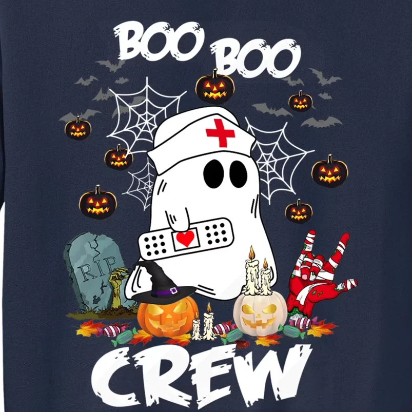 Retro Halloween Nursing RN Boo Boo Crew Ghost Nurse Sweatshirt