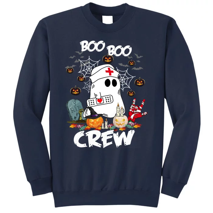 Retro Halloween Nursing RN Boo Boo Crew Ghost Nurse Sweatshirt