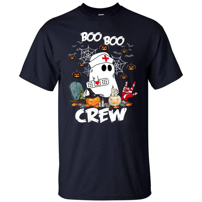 Retro Halloween Nursing RN Boo Boo Crew Ghost Nurse Tall T-Shirt