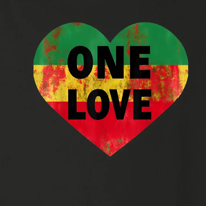 Reggae Heart One Love Rasta Reggae Music Rastafarian Jamaica Toddler Long Sleeve Shirt