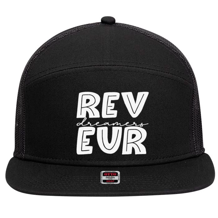 Reveur House Of Dreamers Rca Houses Dreamer School Spirit Gift 7 Panel Mesh Trucker Snapback Hat