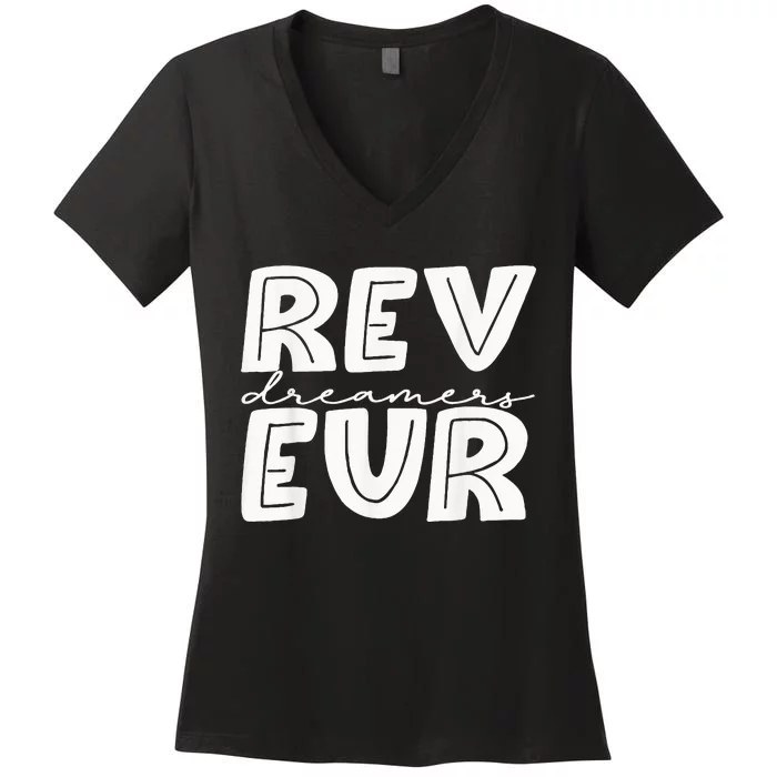 Reveur House Of Dreamers Rca Houses Dreamer School Spirit Women's V-Neck T-Shirt