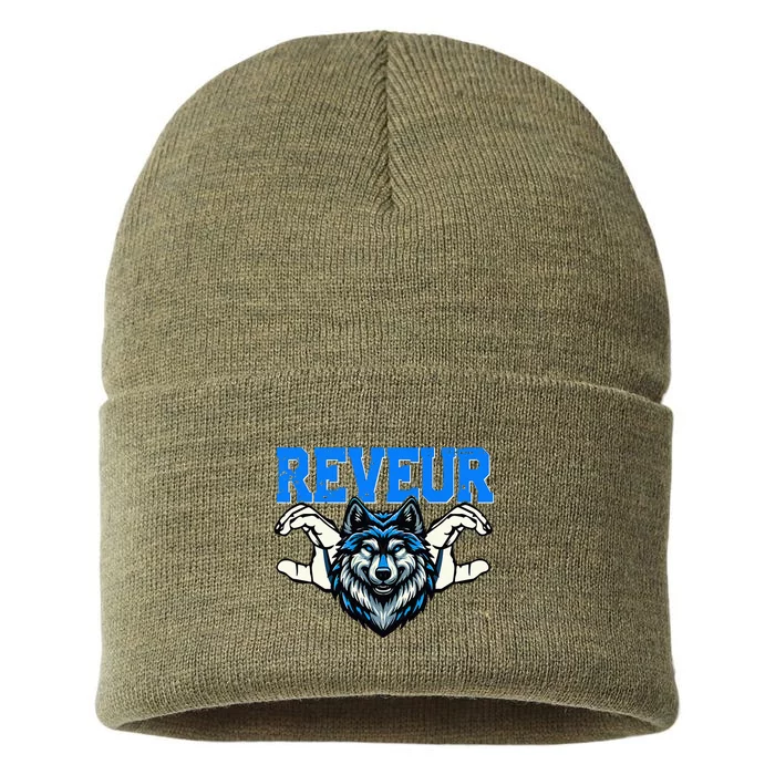 Reveur House Of Dreamers  Rca Dreamers School Spirit Wolf Sustainable Knit Beanie