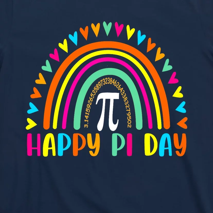 Rainbow Happy Pi Day Math For Teacher T-Shirt