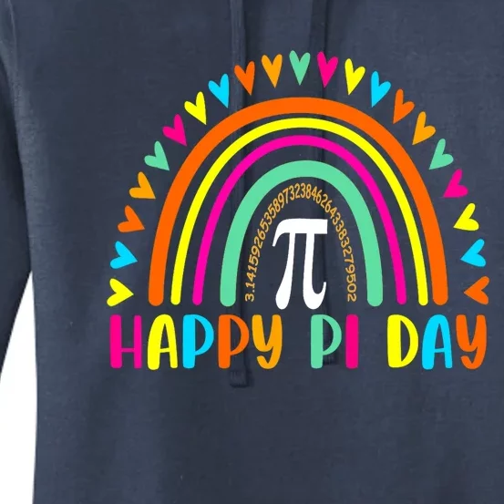 Rainbow Happy Pi Day Math For Teacher Women's Pullover Hoodie