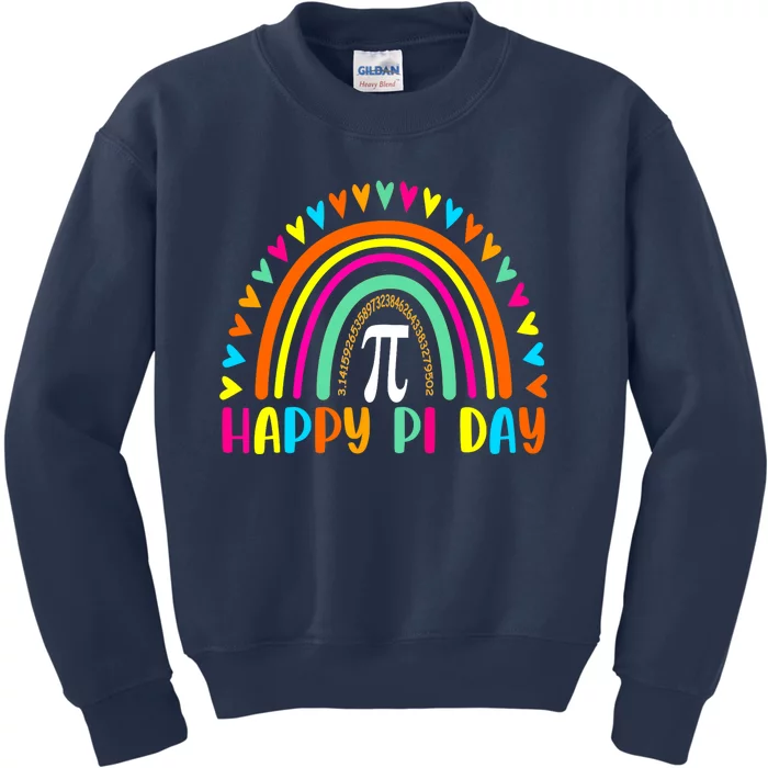 Rainbow Happy Pi Day Math For Teacher Kids Sweatshirt