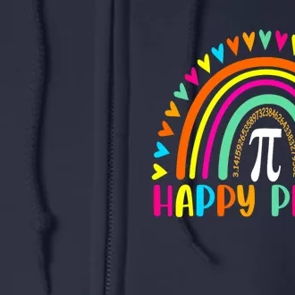 Rainbow Happy Pi Day Math For Teacher Full Zip Hoodie