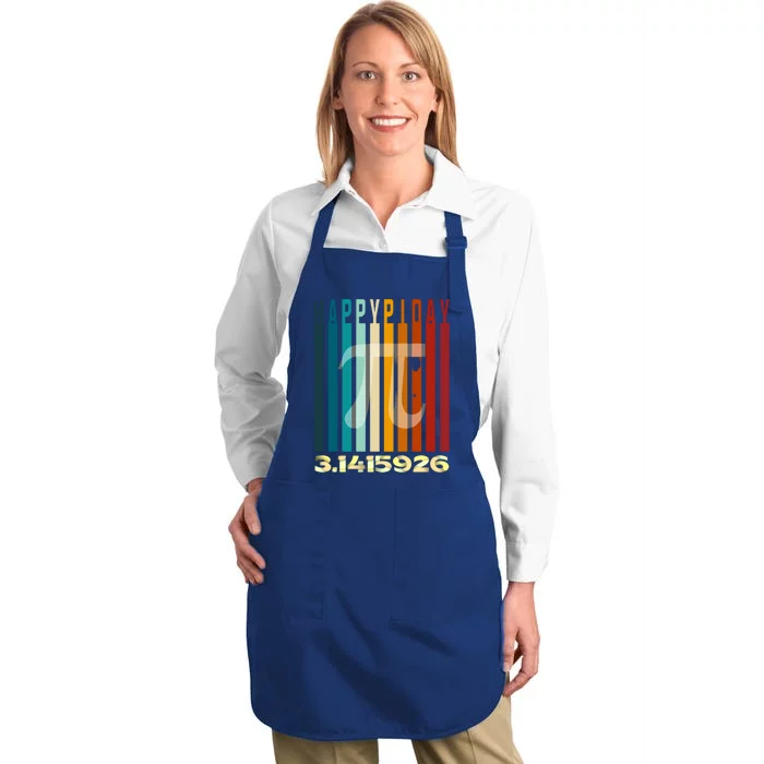 Retro Happy Pi Day Deals T Cute Gift Full-Length Apron With Pocket