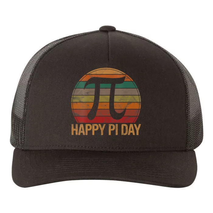 Retro Happy Pi Day Sunset Gift Math Teacher Geek Pi Day Yupoong Adult 5-Panel Trucker Hat