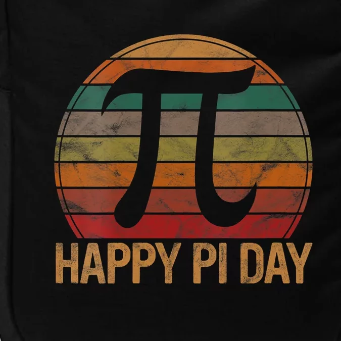 Retro Happy Pi Day Sunset Gift Math Teacher Geek Pi Day Impact Tech Backpack