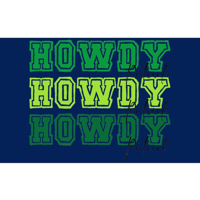 Retro Howdy Patrick Western Lucky Vibes Irish Holiday Bumper Sticker