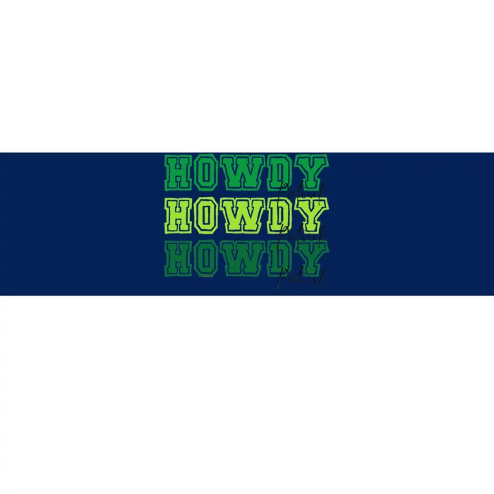 Retro Howdy Patrick Western Lucky Vibes Irish Holiday Bumper Sticker