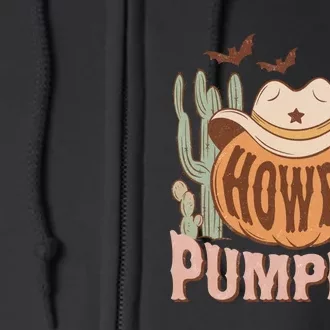 Retro Howdy Pumpkin Rodeo Western Fall Southern Halloween Gift Full Zip Hoodie