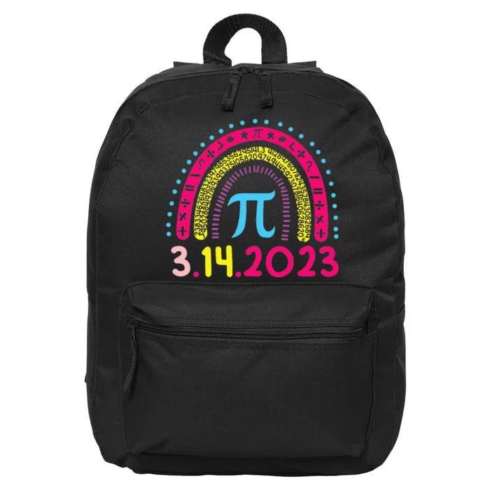 Rainbow Happy Pi Day Math Teacher Pi Day 16 in Basic Backpack