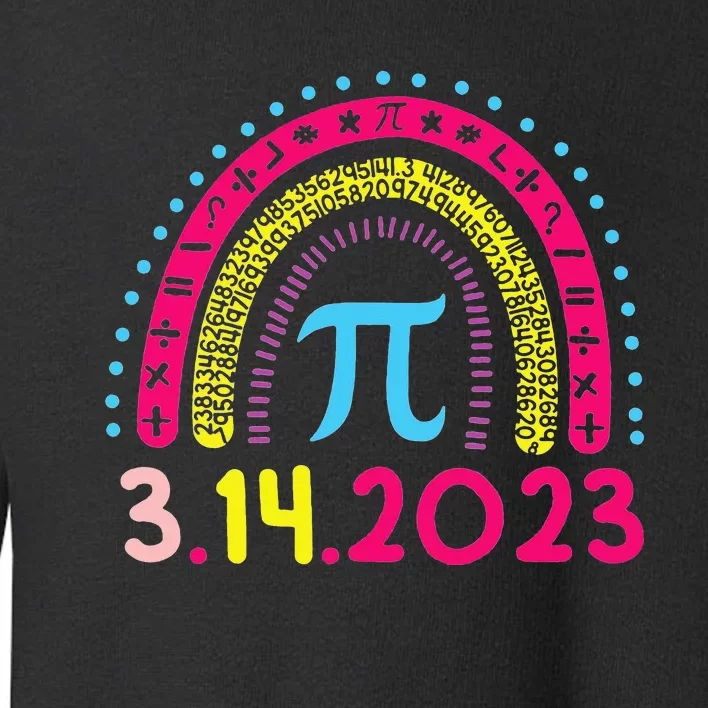 Rainbow Happy Pi Day Math Teacher Pi Day Toddler Sweatshirt