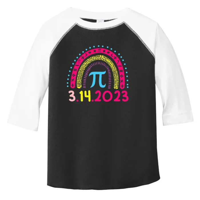 Rainbow Happy Pi Day Math Teacher Pi Day Toddler Fine Jersey T-Shirt