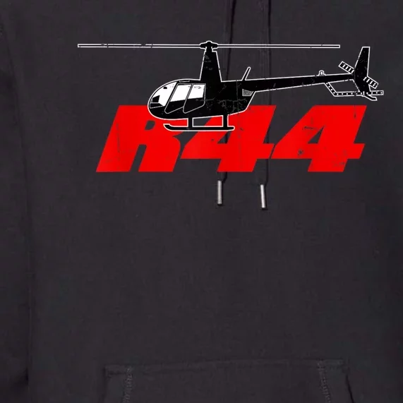 R44 Helicopter Pilot Aviation R44 Helicopter Premium Hoodie