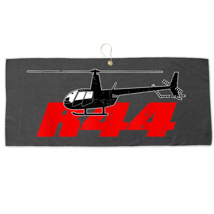 R44 Helicopter Pilot Aviation R44 Helicopter Large Microfiber Waffle Golf Towel