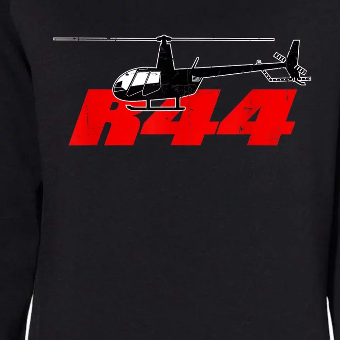 R44 Helicopter Pilot Aviation R44 Helicopter Womens California Wash Sweatshirt