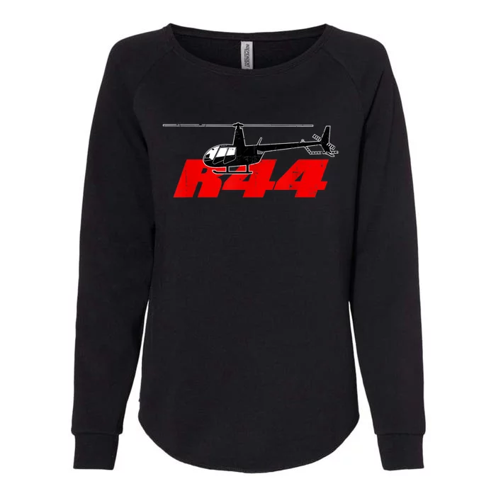 R44 Helicopter Pilot Aviation R44 Helicopter Womens California Wash Sweatshirt