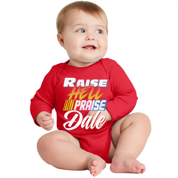 Raise Hell Praise Dale Retro Vintage Baby Long Sleeve Bodysuit