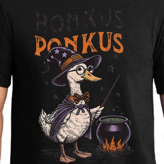 Retro Honkus Ponkus Duck Witch Funny Duck Pajama Set