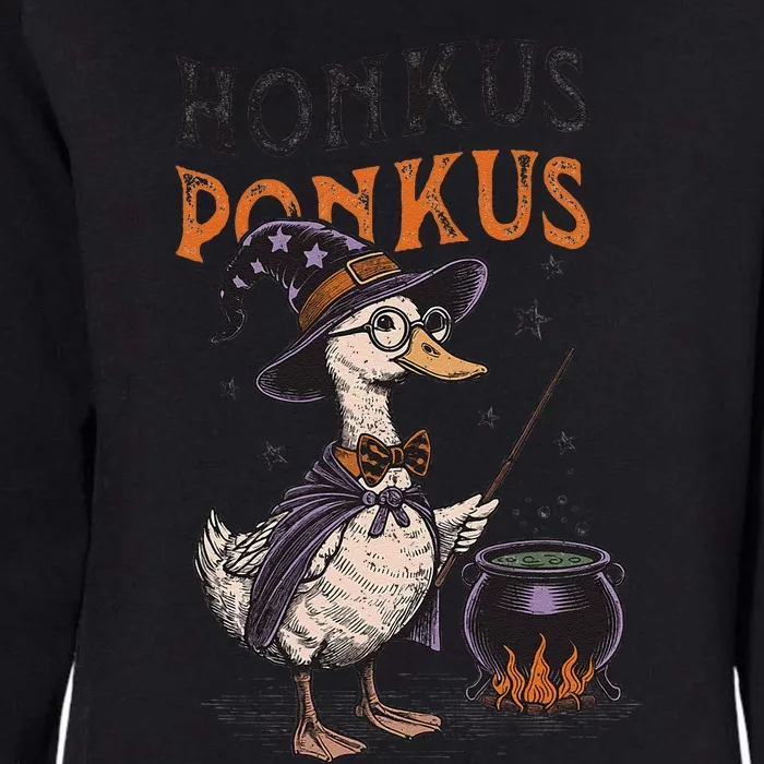 Retro Honkus Ponkus Duck Witch Funny Duck Womens California Wash Sweatshirt