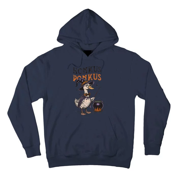 Retro Honkus Ponkus Duck Witch Funny Duck Tall Hoodie