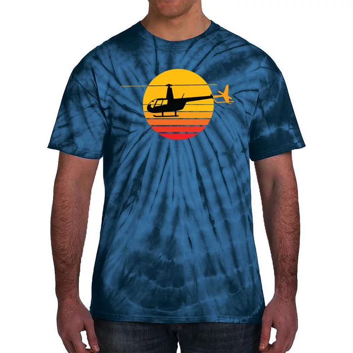 R44 Helicopter Pilot Aviation R44 Helicopter Tie-Dye T-Shirt