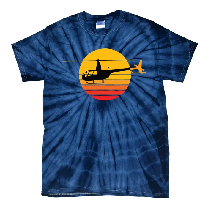 R44 Helicopter Pilot Aviation R44 Helicopter Tie-Dye T-Shirt