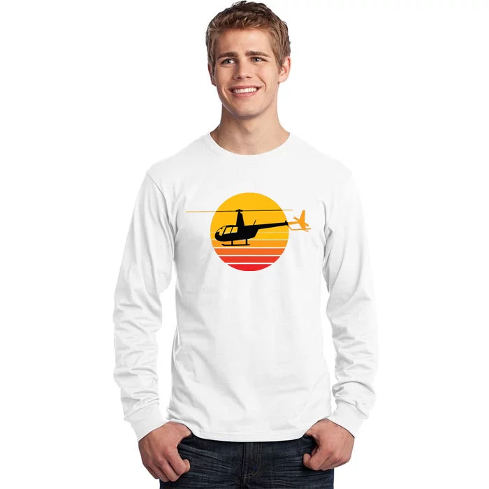 R44 Helicopter Pilot Aviation R44 Helicopter Tall Long Sleeve T-Shirt