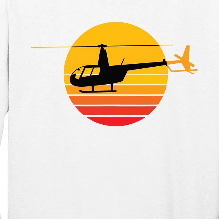 R44 Helicopter Pilot Aviation R44 Helicopter Tall Long Sleeve T-Shirt