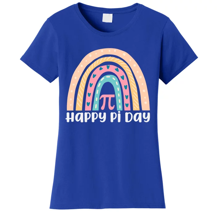 Rainbow Happy Pi Day Math Teacher Pi Day Gift Women's T-Shirt