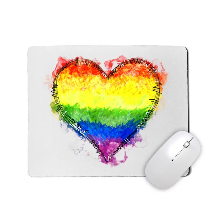 Rainbow Heart Pride Heart LGBT Pride Month Pride Celebration Mousepad