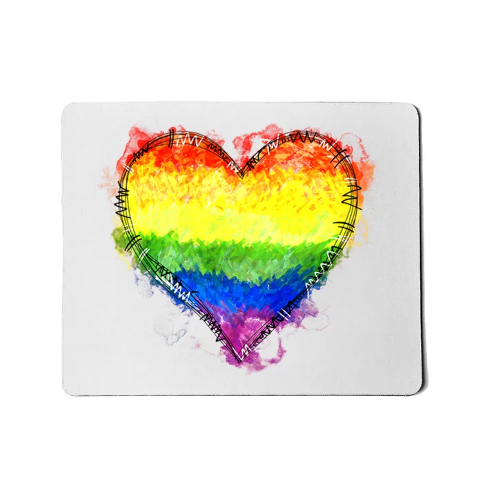 Rainbow Heart Pride Heart LGBT Pride Month Pride Celebration Mousepad