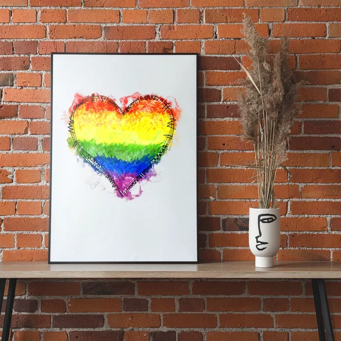 Rainbow Heart Pride Heart LGBT Pride Month Pride Celebration Poster