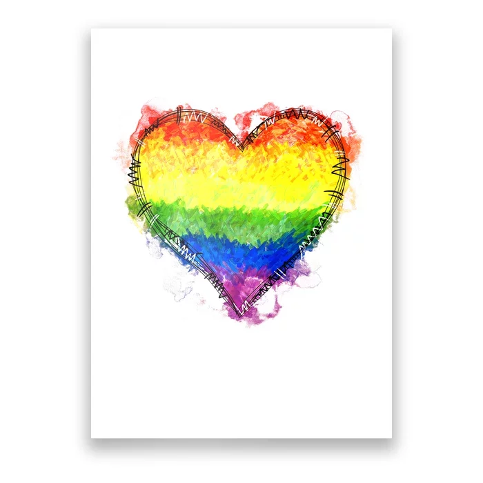 Rainbow Heart Pride Heart LGBT Pride Month Pride Celebration Poster