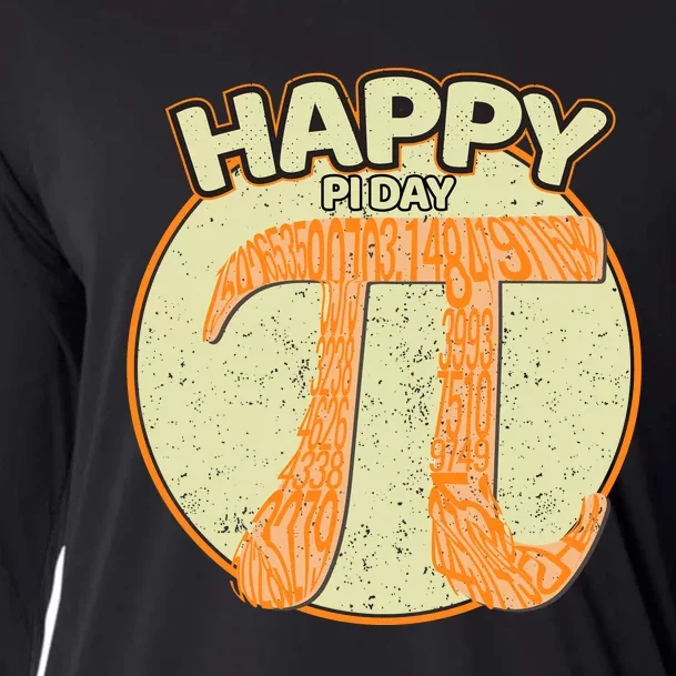 Retro Happy Pi Day Gift Math Teacher Geek Pi Day Cooling Performance Long Sleeve Crew