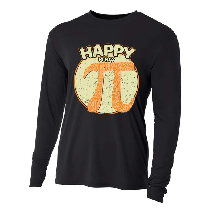 Retro Happy Pi Day Gift Math Teacher Geek Pi Day Cooling Performance Long Sleeve Crew